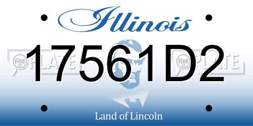 17561D2 Illinois License Plate