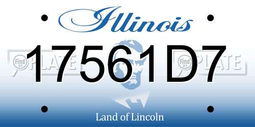 17561D7 Illinois License Plate