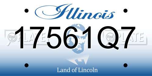 17561Q7 Illinois License Plate