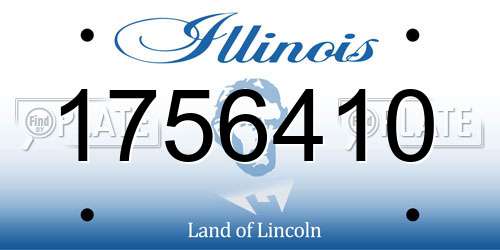 1756410 Illinois License Plate