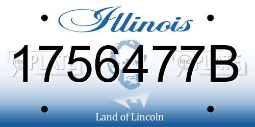 1756477B Illinois License Plate