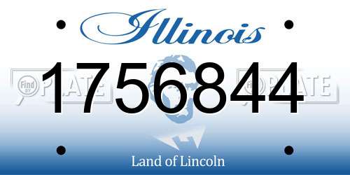 1756844 Illinois License Plate
