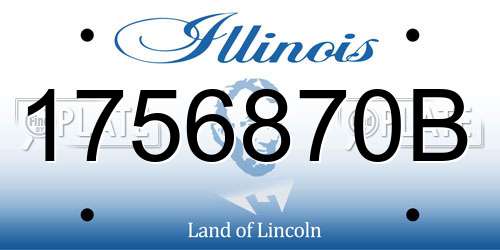 1756870B Illinois License Plate
