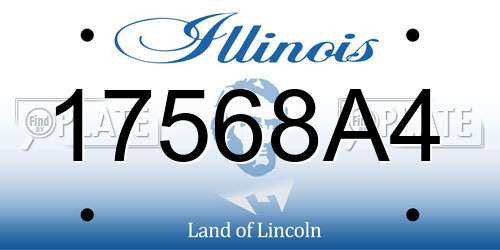 17568A4 Illinois License Plate