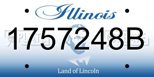 1757248B Illinois License Plate