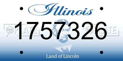 1757326 Illinois License Plate