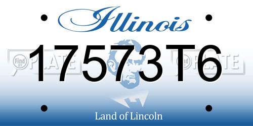 17573T6 Illinois License Plate