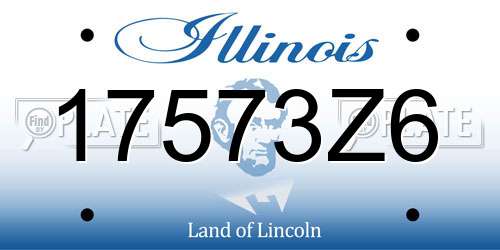 17573Z6 Illinois License Plate
