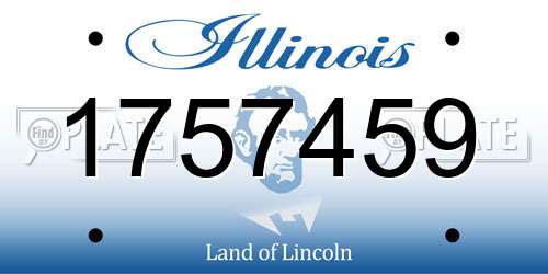 1757459 Illinois License Plate