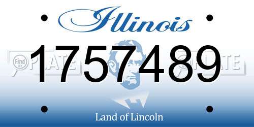 1757489 Illinois License Plate