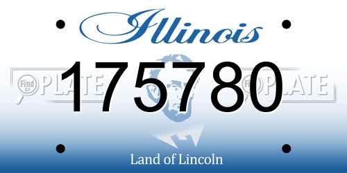 175780 Illinois License Plate