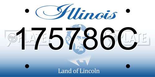 175786C Illinois License Plate