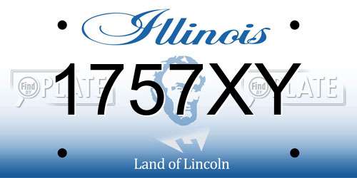 1757XY Illinois License Plate