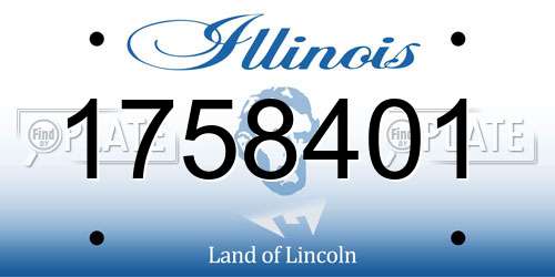 1758401 Illinois License Plate