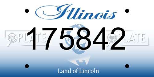 175842 Illinois License Plate