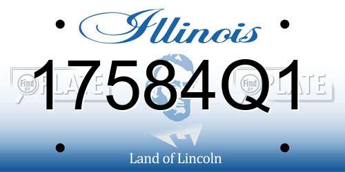 17584Q1 Illinois License Plate