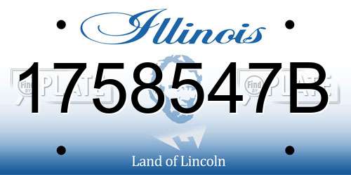 1758547B Illinois License Plate