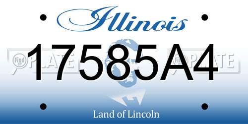 17585A4 Illinois License Plate
