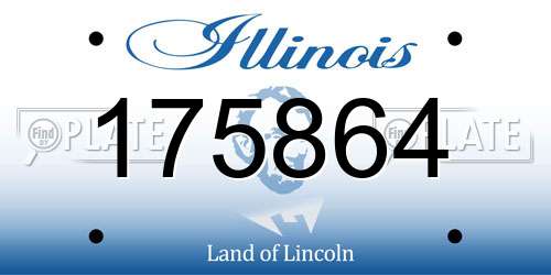 175864 Illinois License Plate