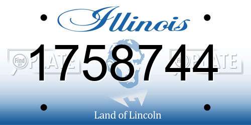 1758744 Illinois License Plate