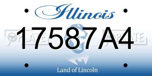 17587A4 Illinois License Plate