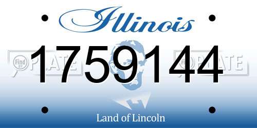 1759144 Illinois License Plate
