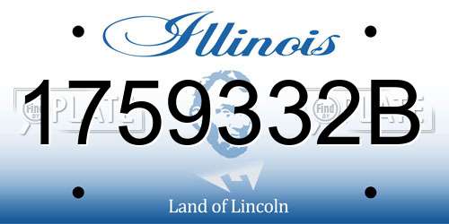 1759332B Illinois License Plate