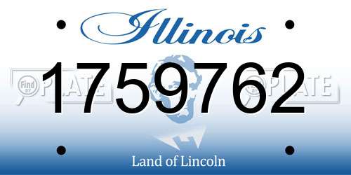 1759762 Illinois License Plate