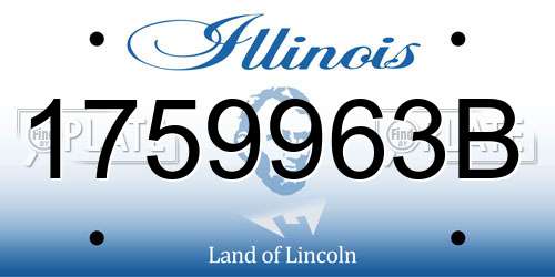 1759963B Illinois License Plate