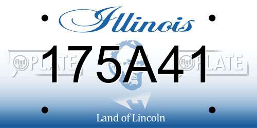 175A41 Illinois License Plate
