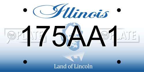 175AA1 Illinois License Plate