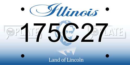 175C27 Illinois License Plate