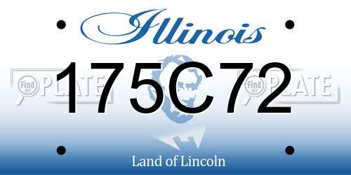 175C72 Illinois License Plate