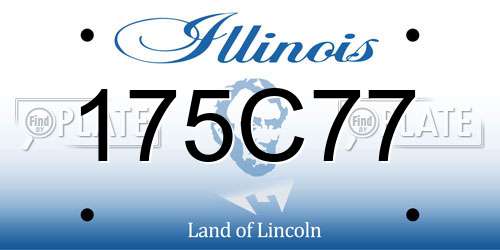 175C77 Illinois License Plate