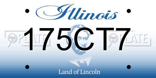 175CT7 Illinois License Plate
