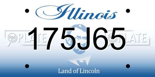 175J65 Illinois License Plate