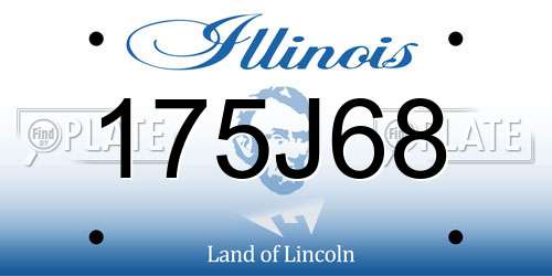 175J68 Illinois License Plate