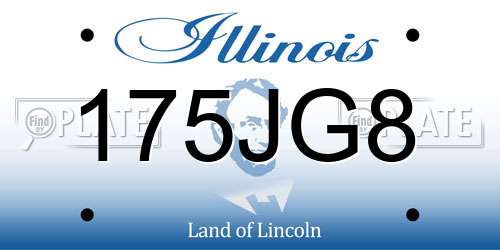 175JG8 Illinois License Plate