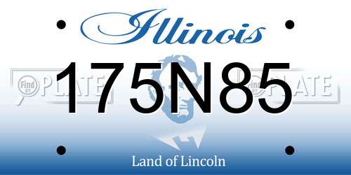 175N85 Illinois License Plate
