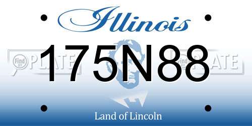 175N88 Illinois License Plate