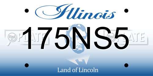 175NS5 Illinois License Plate