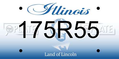 175R55 Illinois License Plate