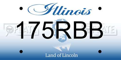 175RBB Illinois License Plate