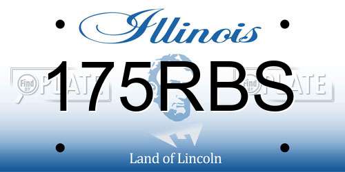 175RBS Illinois License Plate
