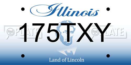 175TXY Illinois License Plate