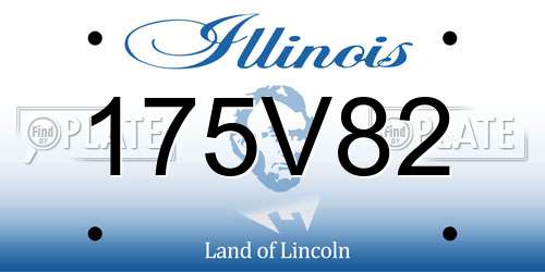 175V82 Illinois License Plate