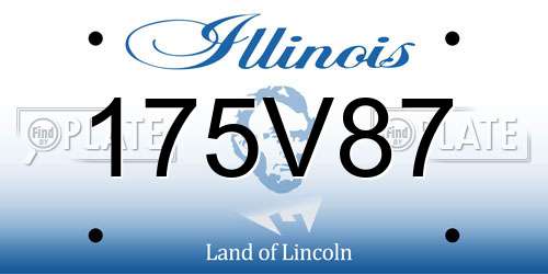175V87 Illinois License Plate