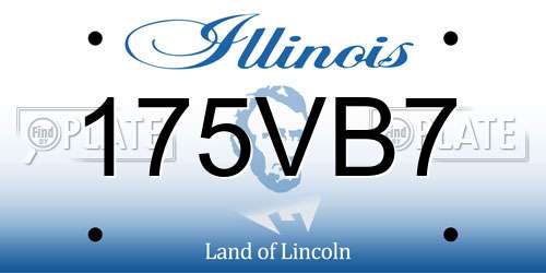 175VB7 Illinois License Plate
