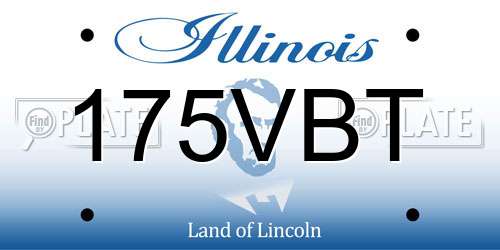 175VBT Illinois License Plate
