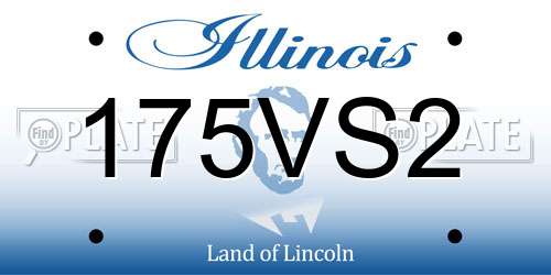 175VS2 Illinois License Plate